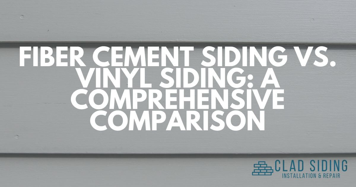 Fiber Cement Siding vs. Vinyl Siding A Comprehensive Comparison